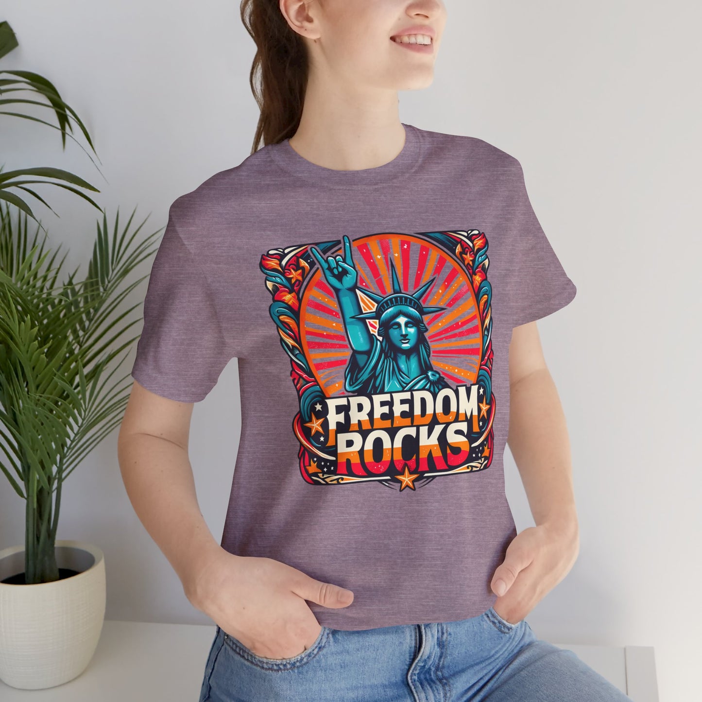 July 4th Statue Of Liberty Freedom - Graphic Unisex Short Sleeve Tee