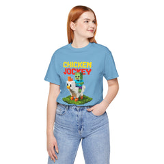 Video Game Chicken Jockey Tee - Unisex Short Sleeve T-Shirt