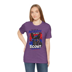 Personalized With Your Dogs Image and Name Patriotic Unisex Jersey Short Sleeve Tee