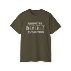 Amputee Evolution T-Shirt | Limb Loss Awareness Prosthetic Gift Unisex Tee