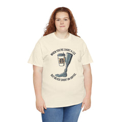 Amputee Coffee Humor - Unisex Heavy Cotton Tee