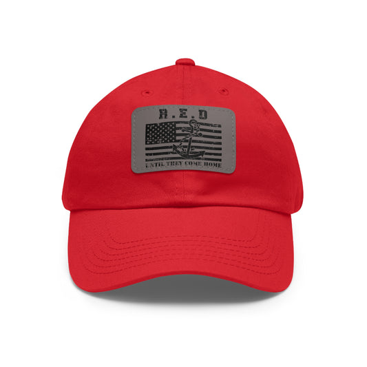 RED Friday unisex ball cap with Leather Patch (Rectangle)