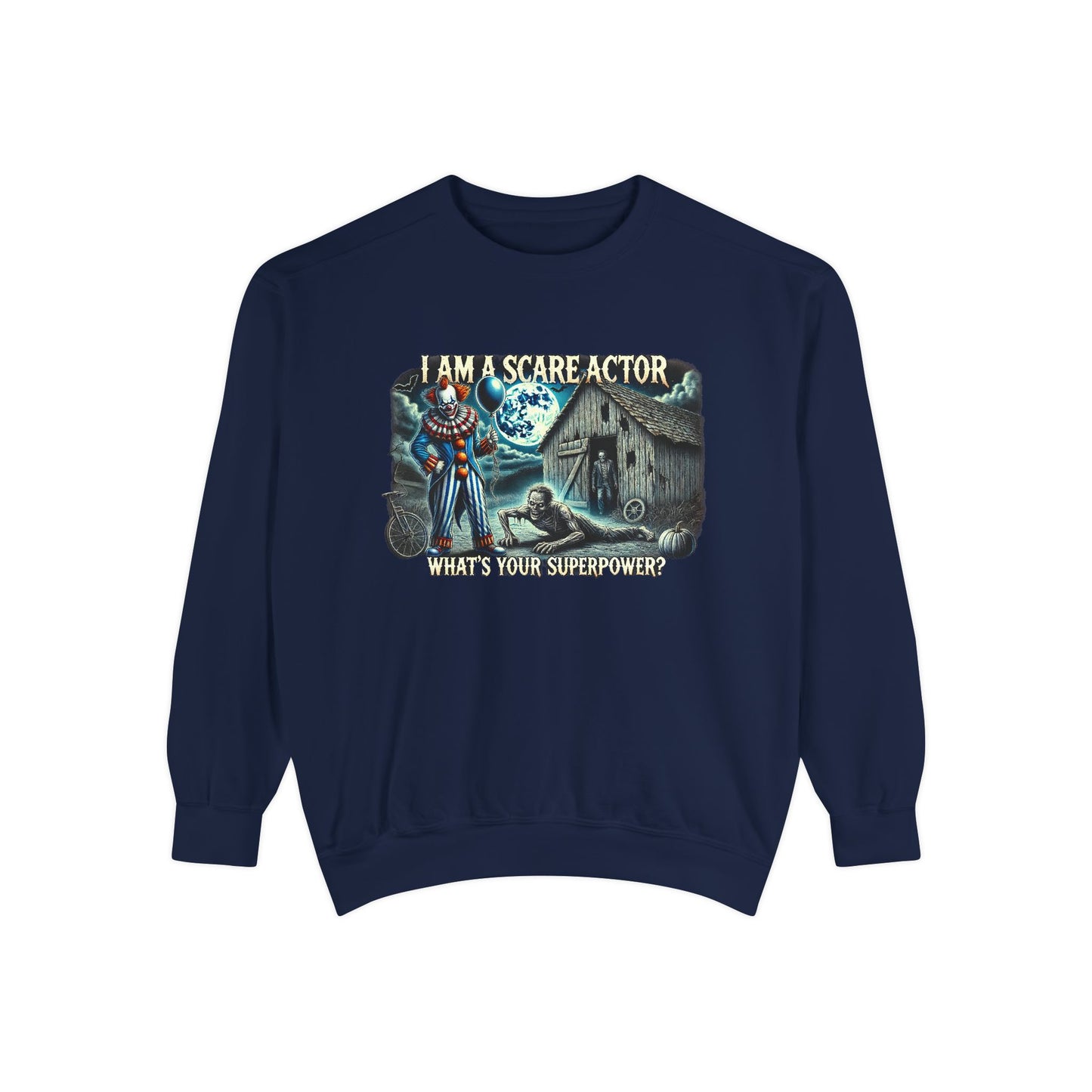 Scare Actor Halloween Unisex Garment-Dyed Sweatshirt