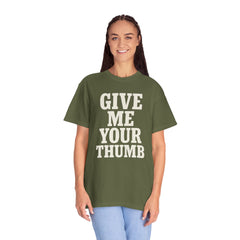 Two And A Half Men Inspired Graphic T-Shirt - Give Me Your Thumb Vintage Tee