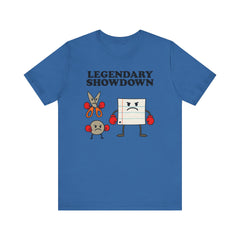 Legendary Showdown Rock Paper Scissors Funny Graphic Tee