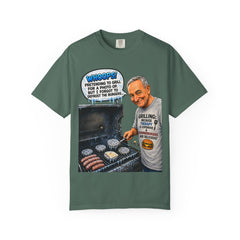 Grill Master Grandpa Funny BBQ T-Shirt — "Whoops! Pretending to Grill for a Photo" Graphic Tee
