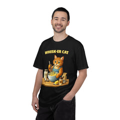 Whisker Cat Baking T-Shirt — Cute Cat Chef Graphic Tee