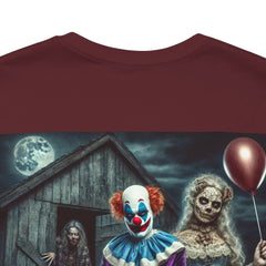 Halloween Scare Actor - Front and Back Graphic Unisex Jersey Short Sleeve Tee