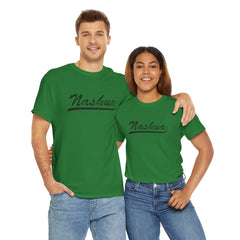 Nashua Unisex Heavy Cotton Tee - Retro Dunder Mifflin Design for Nostalgic Fans