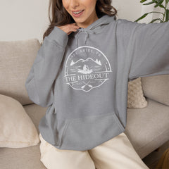 The Hideout Adventure Hoodie – Lake Ariel, PA Mountain Graphic Hooded Sweatshirt