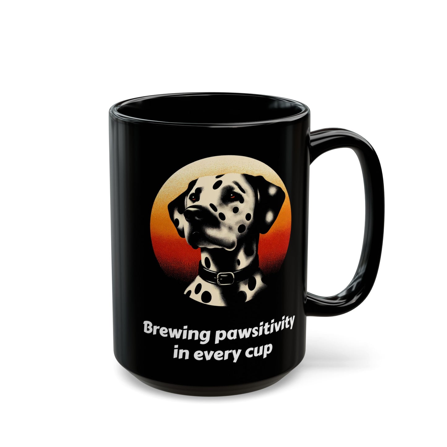 Dalmatian Black Mug (11oz, 15oz), Brewing Pawsitivity In Every Cup