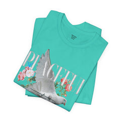 Peaceful Flowers With Dove Unisex Tee
