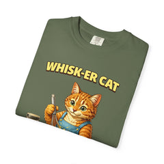 Whisker Cat Baking T-Shirt — Cute Cat Chef Graphic Tee