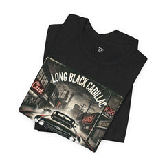 Long Black Cadillac Classic Car-Themed Music - Unisex Tee