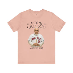 Pope Leo XIV Boston Red Sox Fan  Short Sleeve Tee - Made in USA