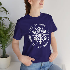 Let It Snow Snowflake T-Shirt — Christmas Winter Tee