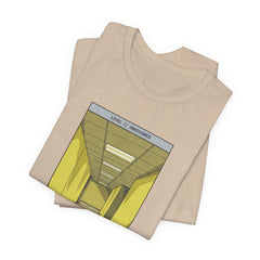 Do Not Question The Hallway T-Shirt — Retro Yellow Corridor Graphic Tee