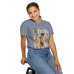 Front Graphic "Who Let the Cats Out?" Baldwin Harbor Animal Hospital Cute Vet Clinic T Shirt