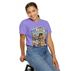 Pitbull Added "Who Let the Dogs Out?" Baldwin Harbor Animal Hospital Cute Vet Clinic T Shirt