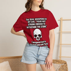 Funny Grammar Police - 'The Devil Whispered...' Skull Resilience Graphic Tee
