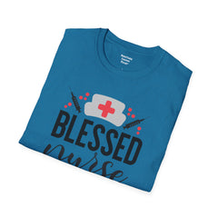 Blessed Nurse - Unisex Softstyle T-Shirt | Nurse Awareness, Medical Apparel, Gift For Her, Scrub Tee, Hospital Staff Gift, Registered Nurse