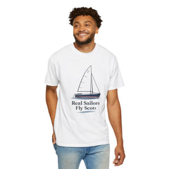 Hempstead Bay Sailing Club Graphic T-Shirt — "Real Sailors Fly Scots" Nautical Tee