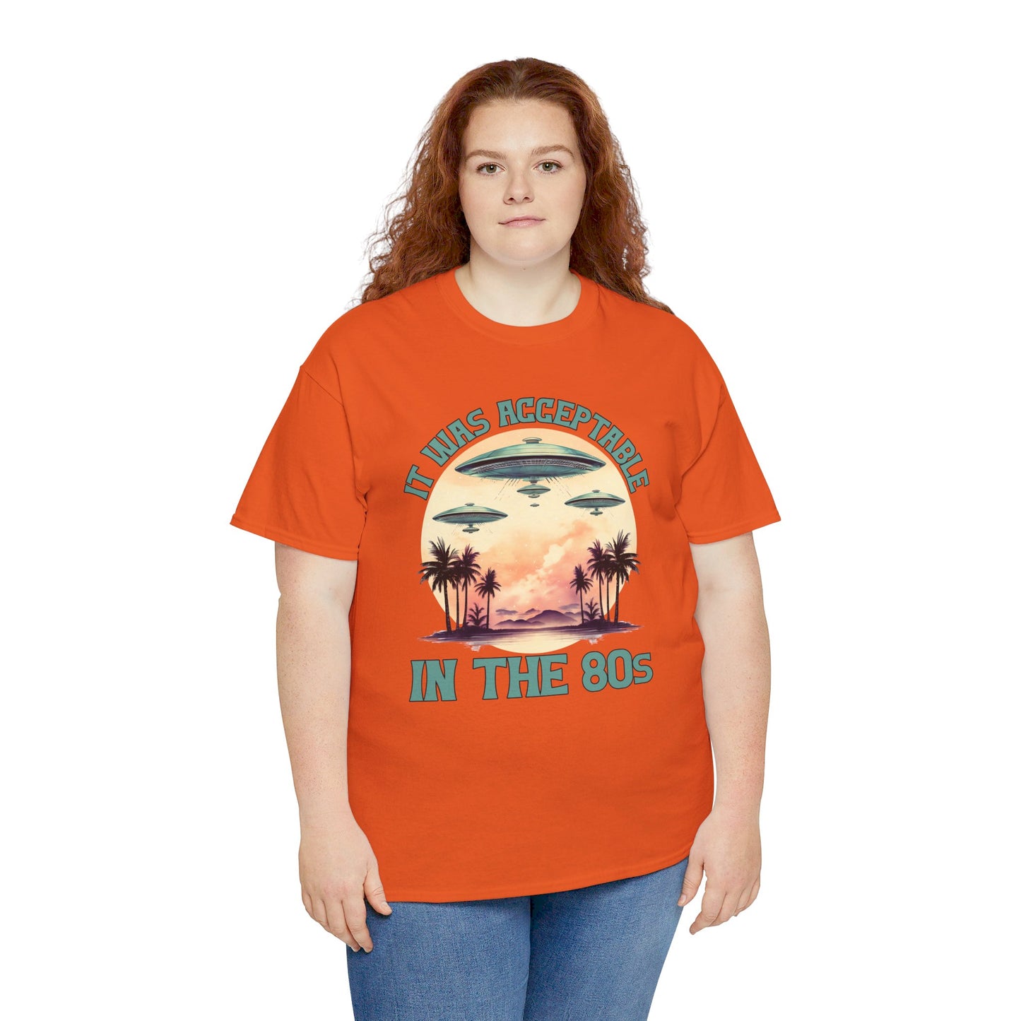 Funny 80s UFOs - Unisex Heavy Cotton Tee