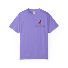Front Logo Back Graphic Baldwin Harbor Animal Hospital "Who Let the Dogs Out?" Graphic Tee
