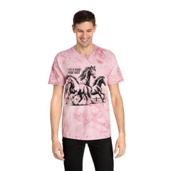 Life Is Short Ride Fast  - Horse Graphic Unisex Color Blast T-Shirt