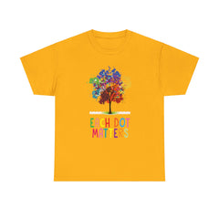 EACH DOT MATTERS Tree Unisex Heavy Cotton Tee / International Dot Day / Happy Dot Day / Teachers / Children / Elementary School