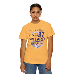 Level 37 Wizard T-Shirt — "Not a Nerd" THAC0 Survivor D&D Gamer Tee