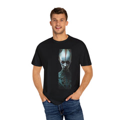Red Stripe Alien - BookMark Unisex Garment-Dyed T-shirt