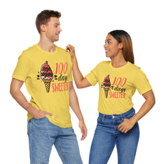 100 Days of School Unisex Tee | Elementary School, Ice Cream, Teacher Apparel