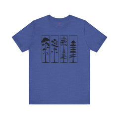 Nature-Inspired Unisex Jersey Tee, Tree Graphic T-Shirt, Eco-Friendly Fashion, Gift for Nature Lovers, Casual Wear, Outdoor Adventure