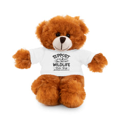Stuffed Animals with T Shirt,Funny Quote,Support Wildlife Raise Boys,gift for him,gift for her,Birthday Gift,Everyday gift,animal lover gift