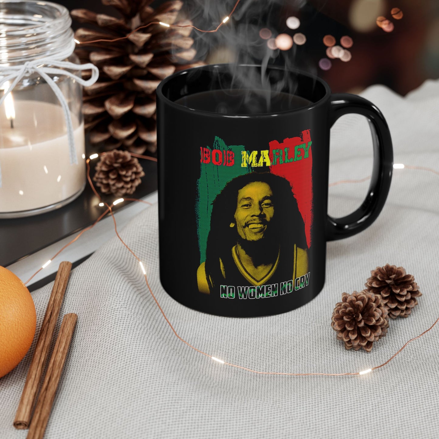 Bob Marley Graphic - Black Mug (11oz, 15oz)