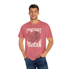 Octopus, Protect Our Ocean -  Graphic Unisex Garment-Dyed T-shirt