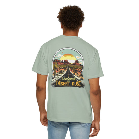 Wander Lust and Desert Dust - Vintage Style Graphic Comfort Colors Tee Shirt