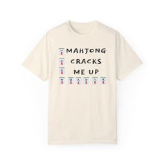 Mahjong Cracks Me Up, Comfort Colors 1717, Funny Graphic Tee, Unisex Garment-Dyed T-shirt, gift for mahjong player, mahjong lover gift, casual wear tee, humorous t-shirt, novelty mahjong shirt