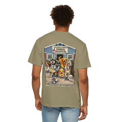 Back Graphic "Who Let the Dogs Out?" Baldwin Harbor Animal Hospital Cute Vet Clinic T Shirt
