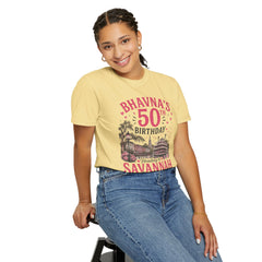 Bhavna Personalized 50th Birthday Girls Trip Savannah, Georgia T-Shirt
