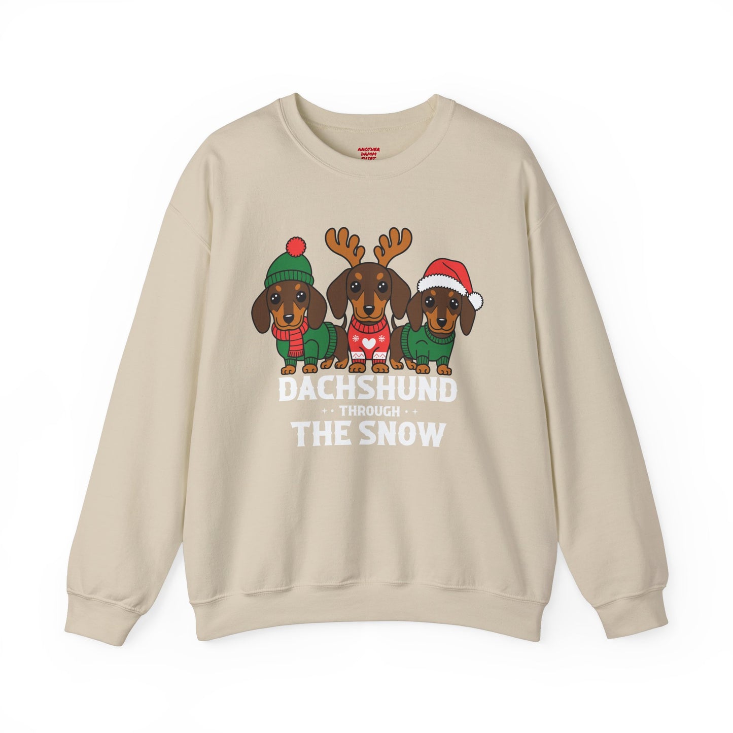 Dachshund Through The Snow - Unisex Heavy Blend™ Crewneck Sweatshirt