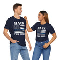 BACK THE BLUE Flag, Graphic Unisex Short Sleeve Tee