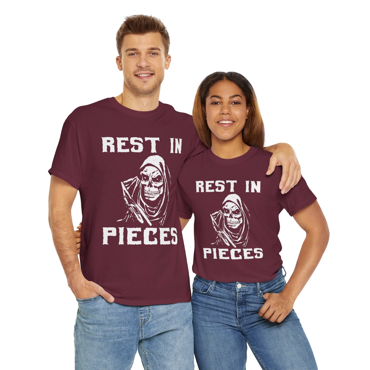 REST IN PIECES Ghoul Graphic, Unisex Heavy Cotton Tee