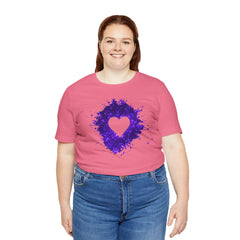 Galaxy Heart Tee — Purple or Green Splatter Heart T-Shirt