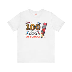 100 DAYS OF SCHOOL - Unisex Jersey Short Sleeve Tee | Elementary School Holiday, Gift For Her, Gift For Him, Teacher Shirt, Classroom Shirt