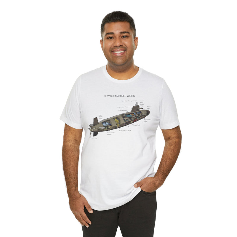 How Submarines Work Unisex Tee - Educational Graphic Shirt for Maritime Enthusiasts