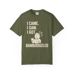 Funny Unisex Garment-Dyed T-Shirt, Bamboozled Shirt, Humorous Tee, Gift for Him/Her, Quirky Casual Wear