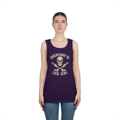 Fitness Tank Top - Skull Leg Amputee Gym Workout Shirt