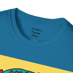 OH MY GOD Blonde Wearing Star Shaped Glasses Pop Art Girl Unisex Softstyle T Shirt